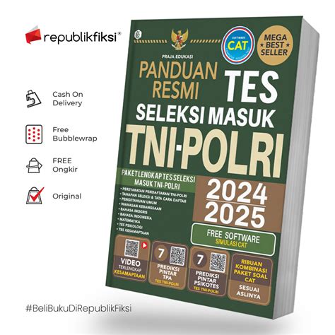 Jual Buku Panduan Resmi Tes Seleksi Masuk Tni Polri 2024 2025 Praja