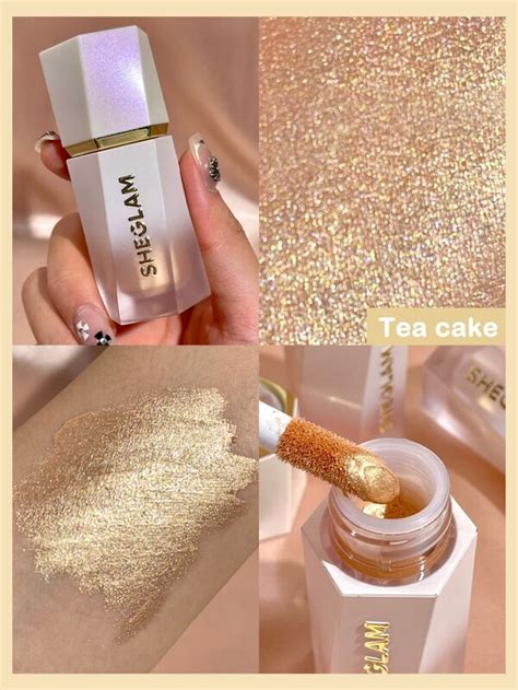 SHEGLAM Glow Bloom Iluminador líquido Tea Cake Moda de Mujer SHEIN