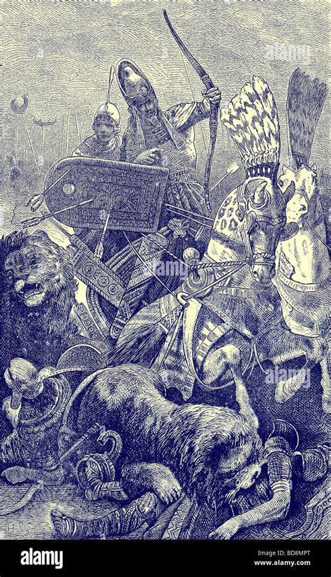 The Great Sesostris Rameses Ii In The Battle Of Kadesch Stock Photo Alamy