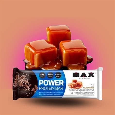 BARRA POWER PROTEIN SABOR CARAMELO 90G MAX TITANIUM Mundo Sadio I