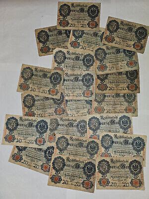 REICHSBANKNOTEN Konvulut REICHSMARK 1906 14 SAMMLUNG Lot K32