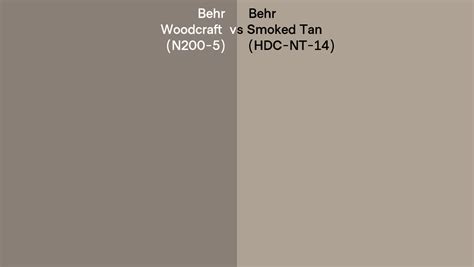 Behr Woodcraft Vs Smoked Tan Side By Side Comparison