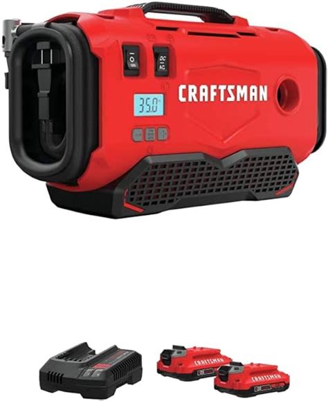 Craftsman V20 Inflator With Battery And Charger Starter Kit 2 0 Ah Cmce520b And Cmcb202 2ck