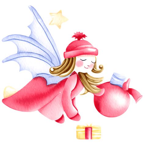 Watercolor Christmas Fairies Graphic Creative Fabrica