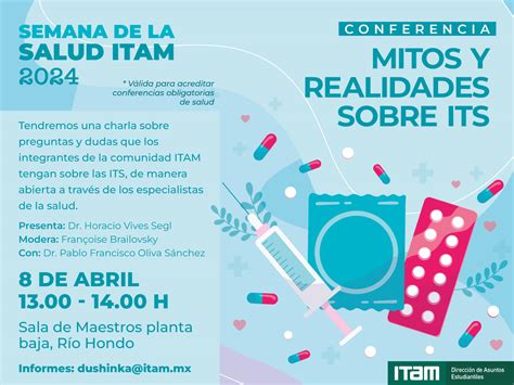 Semana De Salud ITAM 2024 Conferencia Mitos Y Realidades Sobre ITS