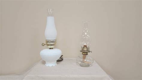 Vintage Hurricane Globe Lamp Choose From: Hobnail Electric W/frosted ...