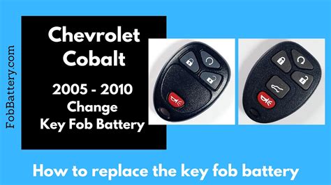 Chevrolet Cobalt Key Fob Battery Replacement 2005 2010 YouTube