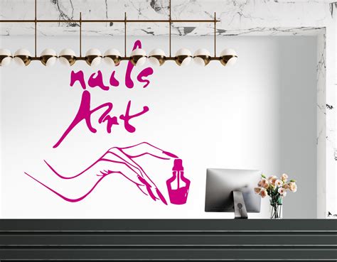 Nail Salon Wall Decal Manicure Pedicure Window Sticker Beauty Etsy