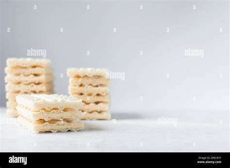 Vanilla Wafers On A Marble Plate Wafer Cookies Filled With Vanilla