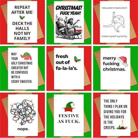 Adult Christmas Cards - Etsy