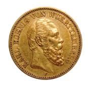 20 Mark Goldmünze Karl von Wuerttemberg 1872 1873 J 290