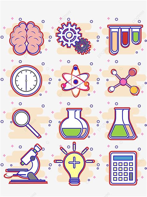 Science Elements Vector Hd PNG Images, Exquisite Science Element Icon ...