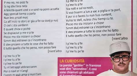 Geolier A Sanremo Bufera Sul Testo Della Canzone Uno Scempio Mi