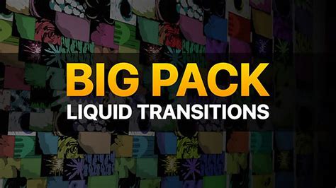 پروژه افترافکت مجموعه ترانزیشن سیال Liquid Transitions Big Pack • مخزن ودره