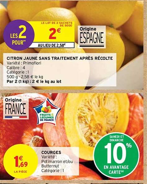 Promo Citron Jaune Sans Traitement Après Récolte Primofiori chez