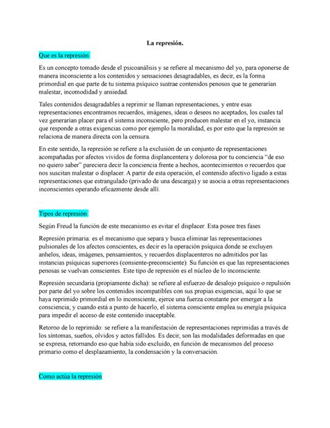 La represión he aqui alguna informacion basica sobre la represion