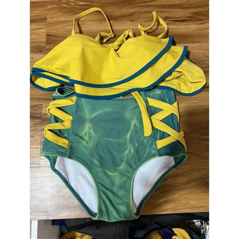 Cute Yellow Green Bikini Shopee Malaysia