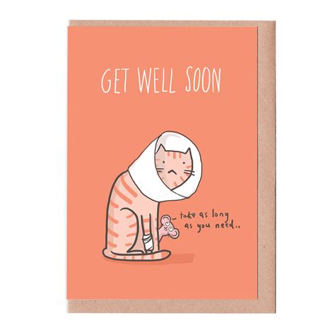 Cat Get Well Card By Sarah Ray