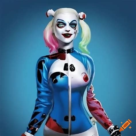 Cosplayer As Harley Quinn In Blue Attire On Craiyon