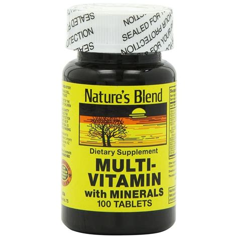 Nature S Blend Multi Vitamin With Mineral Tablets 100 Count