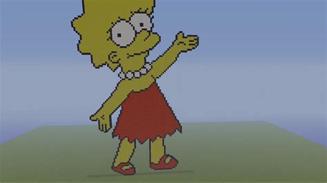 Lisa Simpson Mc Pixel Art Speed Build Minecraft Pixel Art The