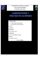 Informe Laboratorio Grupo Esencia Frutas En Almibar Pdfcoffee