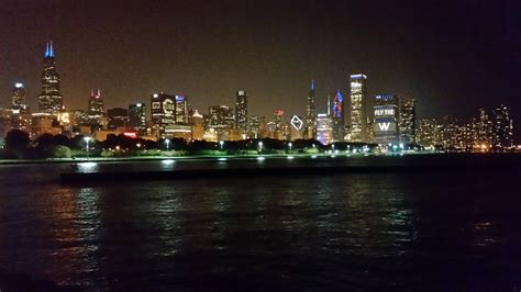 Skyline View From Adler Planetarium Last Night Chicago