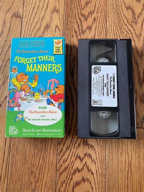 1986 The Berenstain Bears Forget Their Manners Vhs Etsy