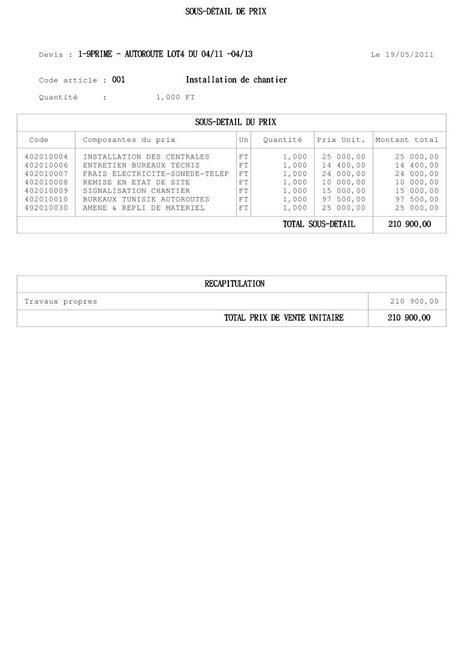 PDF Justificatif Des Sous Detail Des Prix DOKUMEN TIPS