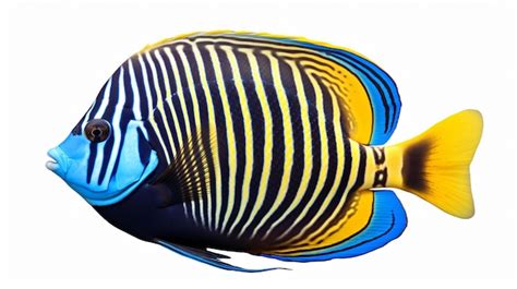 Premium Ai Image Emperor Angelfish Isolated On White Background With