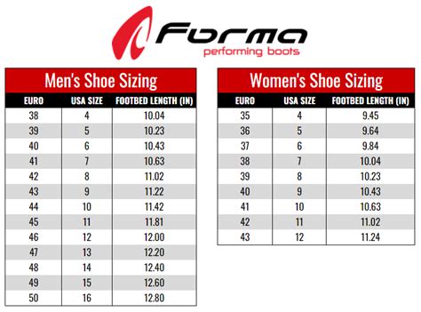 Forma Size Chart – Motohut