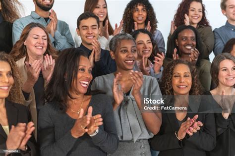 Multiethnic Group Of Adults Clapping Stock Photo Download Image Now