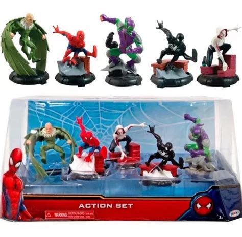 Miniaturas Spiderman Homem Aranha Action Set 5 Personagens Frete Grátis