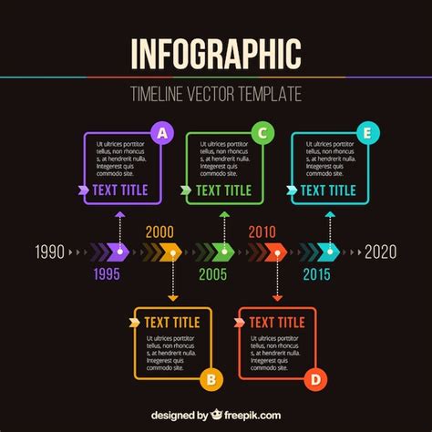 Timeline Infographic With Colorful Options Free Vector