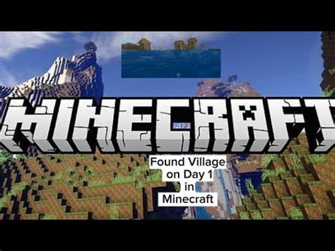 I Found A Village In Minecraft On Day Minecraft Gameplay With