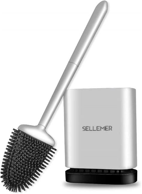 Amazon Sellemer Toilet Brush And Holder Set Flexible Toilet Bowl