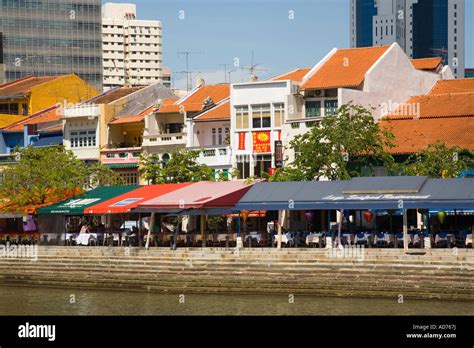 Boat Quay Conservation Area Colourful Historic Old Shophouses On South