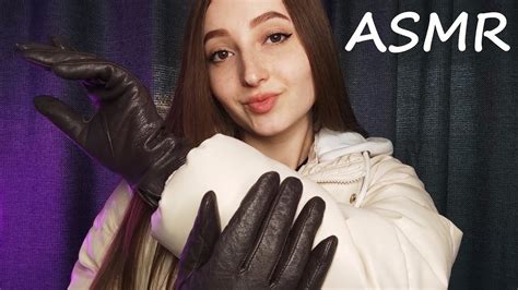 ASMR Leather Gloves Sounds Leather Jacket Rubbing No Talking YouTube