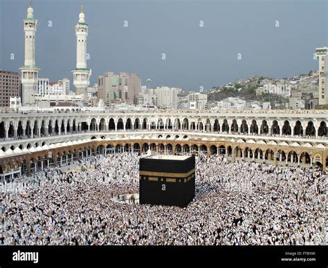 Thousands Of Muslim Hajj Pilgrims Circle The Holy Kaaba In The Al