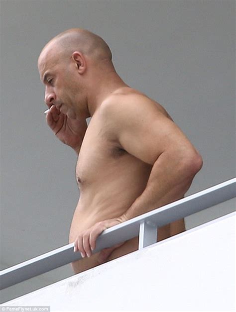 Vin Diesel Shirtless Showing Off His Softer Side In Miami Daily Mail Online