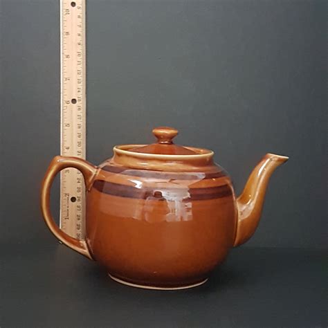 Sadler Teapot Vintage Large Brown Betty Full Size 5 6 Cup Brown