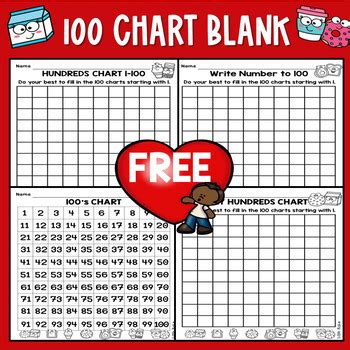 Blank 100 Chart – FREE by Little Aisha | TPT