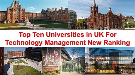 Top Ten Universities In Uk For Technology Management New Ranking 2021 Youtube