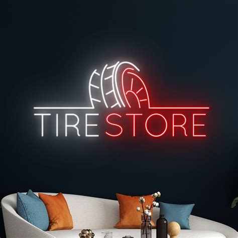 Tire Store Neon Sign, Tire Shop Led Sign, Automotive Tire Led Light, Car Tire Neon Light, Tire ...