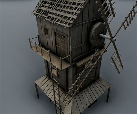 ArtStation - Medieval Wooden Windmill | Game Assets