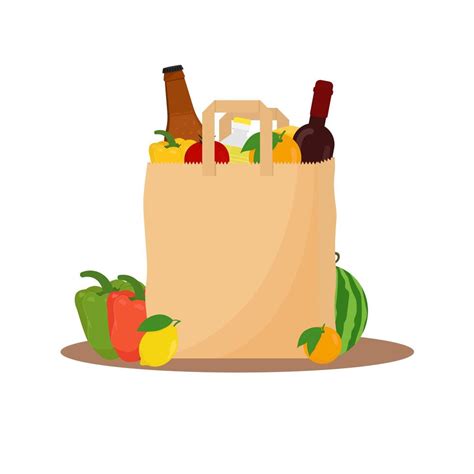 Grocery Shopping Bag Clipart