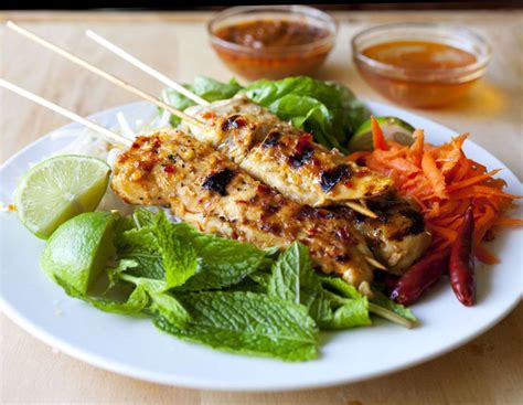 Grilled Lemongrass Chicken With Vietnamese Rice Noodle Salad Partial