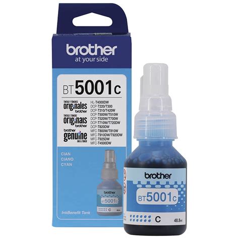 Refil De Tinta Brother BT 5001 C Ciano ImpressorAjato