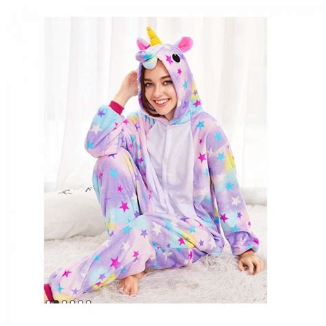 Pijama Kigurumi Unicornio Estrellas Adulto Invierno Tom S Accesorios