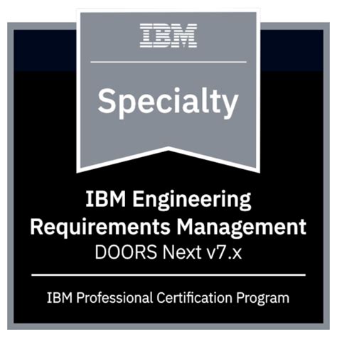 Ibm Engineering Requirements Management Doors Next V7x Specialty Credly